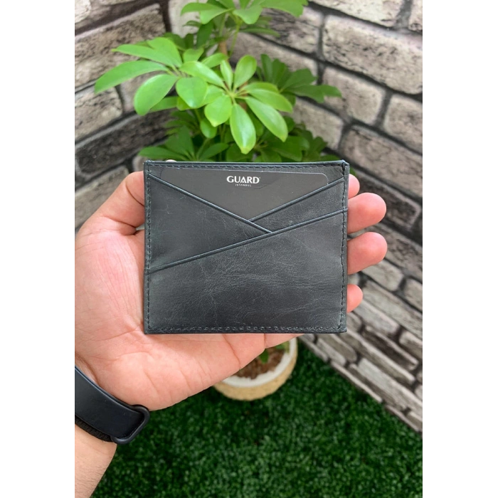 Guard Antik Siyah Deri Kartlık
