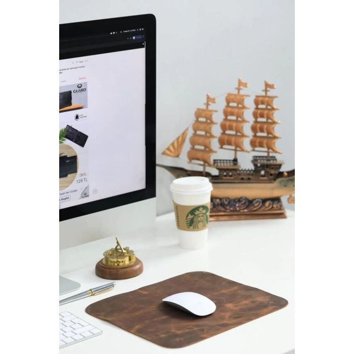 Guard Antik Taba Deri Mouse Pad 30 x 27 Cm