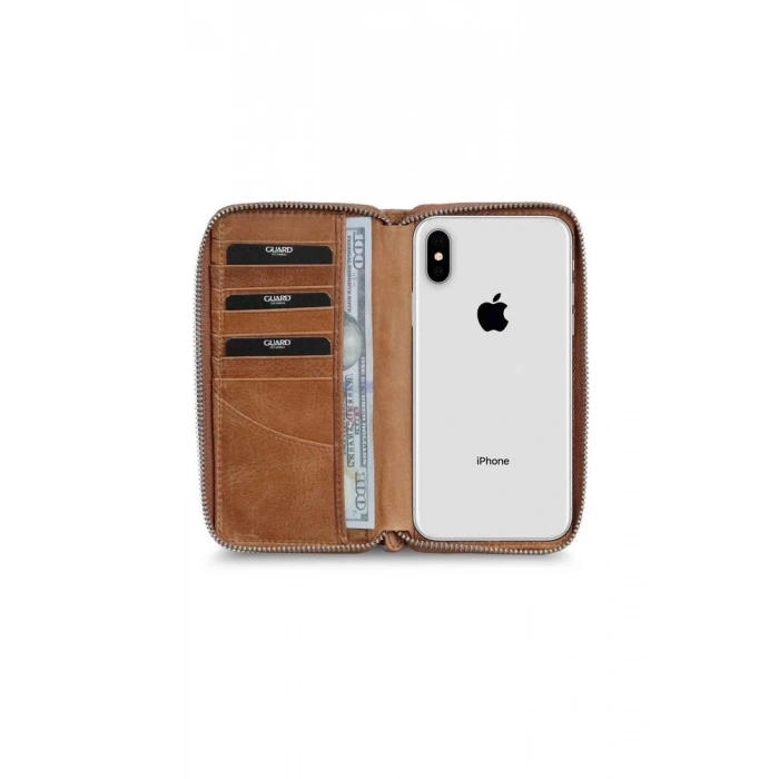 Guard Antik Taba Fermuarlı Portföy Cüzdan