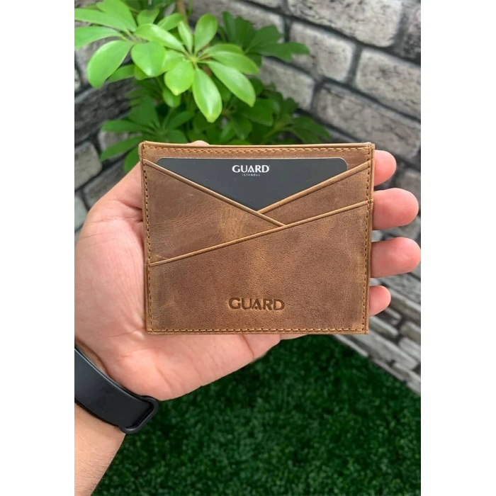 Guard Antik Taba Hakiki Deri Kartlık