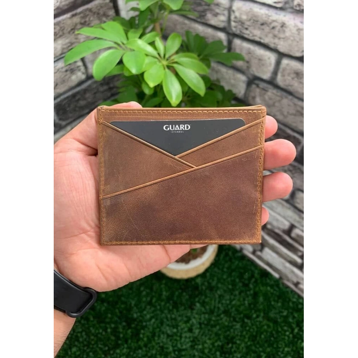 Guard Antik Taba Hakiki Deri Kartlık