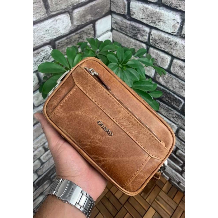 Guard  Antik Taba Hakiki Deri Şifreli El Çantası