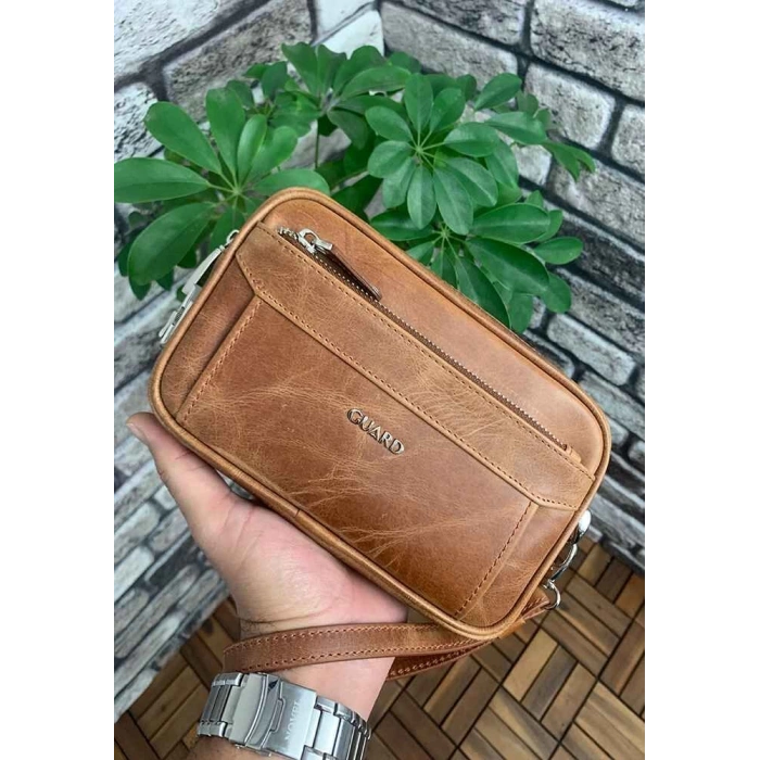 Guard  Antik Taba Hakiki Deri Şifreli El Çantası