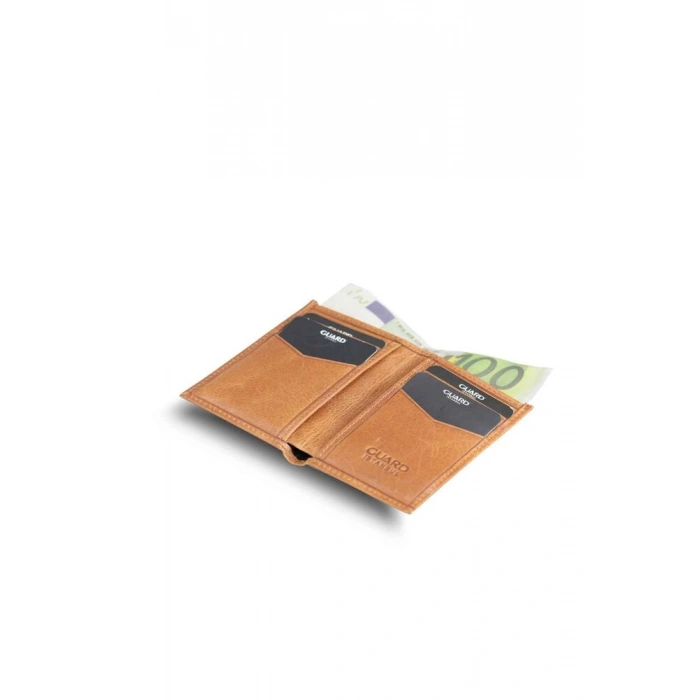 Guard Antik Taba İnce Mini Deri Erkek Cüzdanı