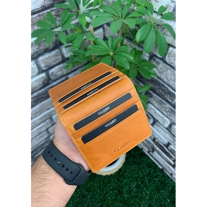 Guard Antik Taba Patlı Tasarım Deri Kartlık