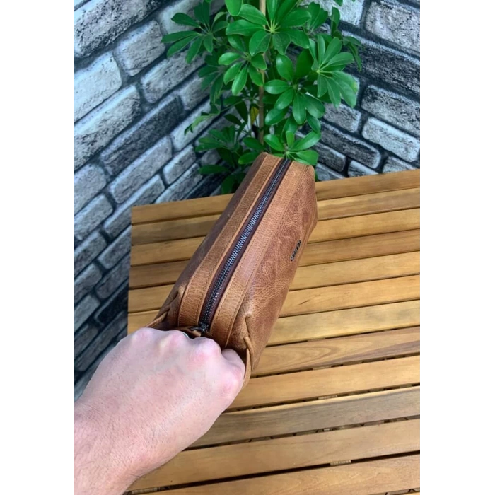 Guard Antik Taba Unisex Deri El Çantası
