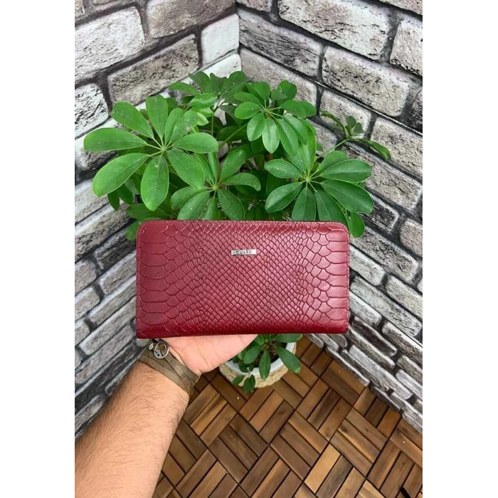Guard Bordo Croco Deri Kadın Cüzdanı & El Çantası