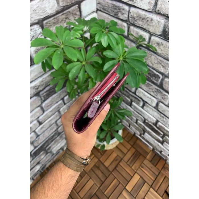 Guard Bordo Croco Deri Kadın Cüzdanı & El Çantası