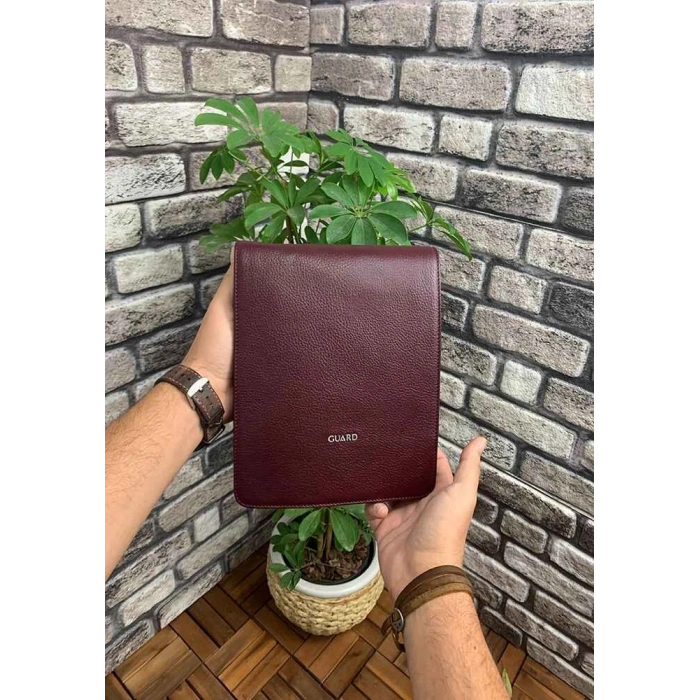 Guard Bordo Deri Omuz Askılı Çanta