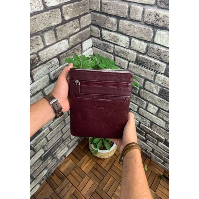 Guard Bordo Deri Omuz Askılı Çanta