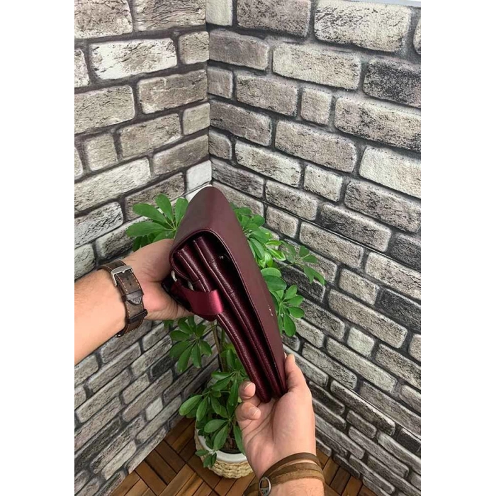 Guard Bordo Deri Omuz Askılı Çanta