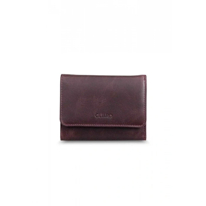 Guard Bozuk Para Bölmeli Crazy Bordo Kadın Cüzdan