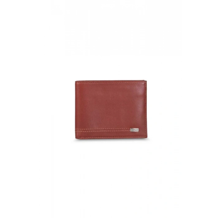 Guard Fermuarlı Bozuk Para Girişli Taba Deri Erkek Cüzdanı