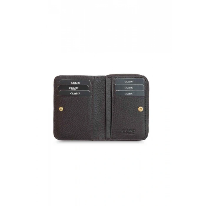 Guard Çift Taraflı Fermuarlı Kahverengi Kadın Cüzdanı