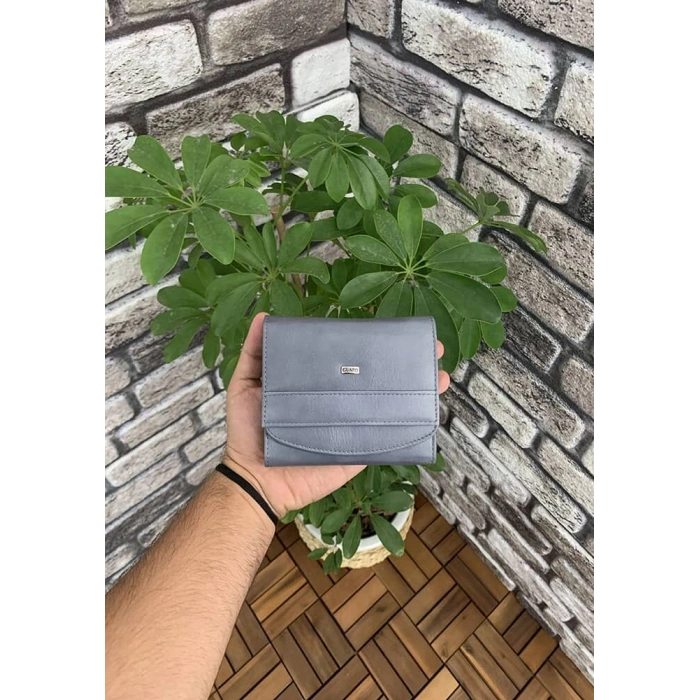 Guard Çok Bölmeli Gri Şık Deri Bayan Cüzdanı