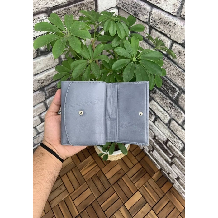 Guard Çok Bölmeli Gri Şık Deri Bayan Cüzdanı