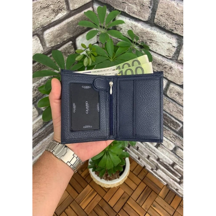 Guard Çok Bölmeli Lacivert Deri Erkek Cüzdanı