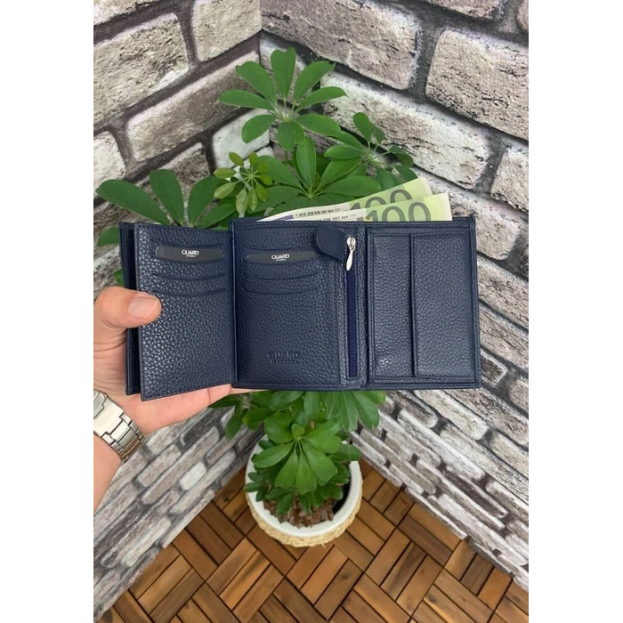 Guard Çok Bölmeli Lacivert Deri Erkek Cüzdanı