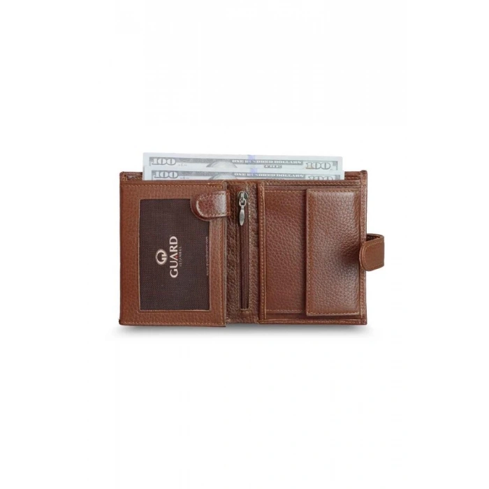 Guard Çok Bölmeli Patlı Dikey Taba Deri Erkek Cüzdanı
