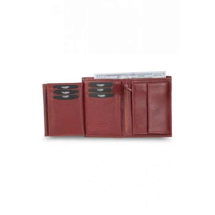 Guard Çok Bölmeli Taba Deri Erkek Cüzdanı