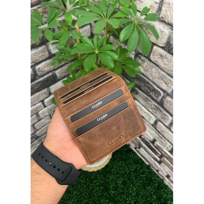 Guard Crazy Taba Patlı Tasarım Deri Kartlık