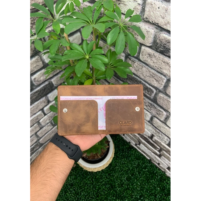 Guard Crazy Taba Patlı Tasarım Deri Kartlık