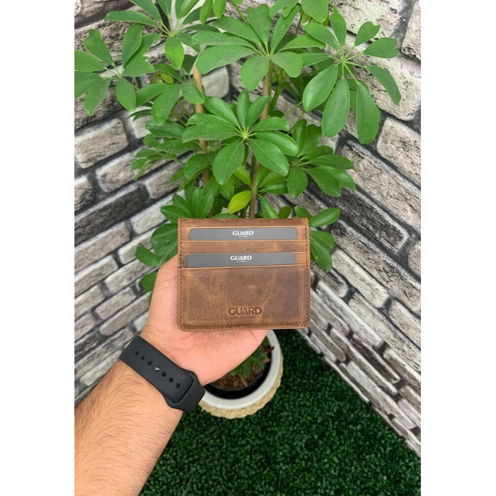 Guard Crazy Taba Patlı Tasarım Deri Kartlık