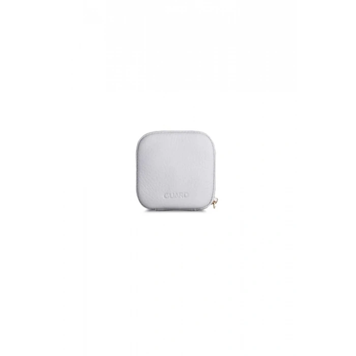 Guard Gri Fermuarlı Deri Mini Aksesuar Çantası