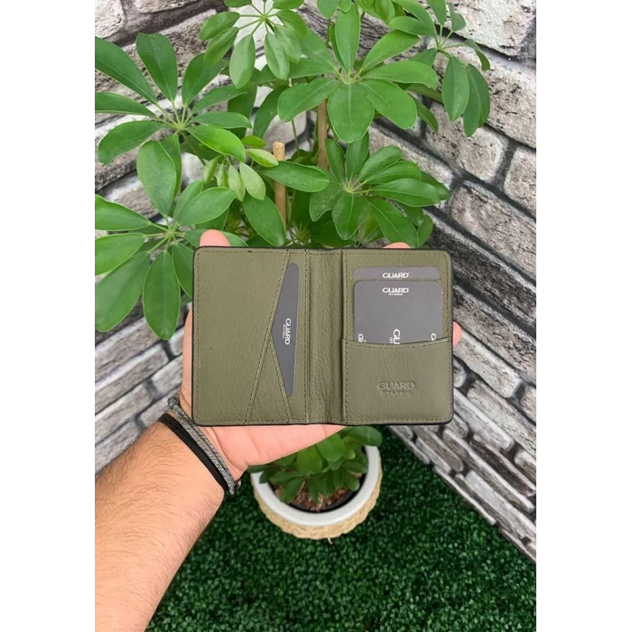 Guard Haki Yeşil Deri Kartlık