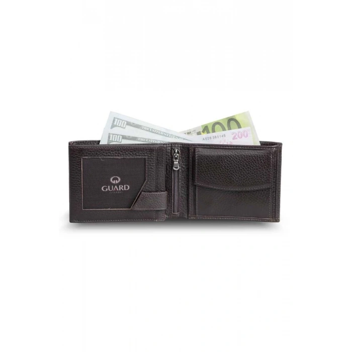 Guard Kahverengi Bozuk Para Bölmeli Deri Erkek Cüzdanı