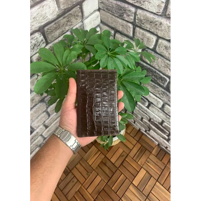 Guard Kahverengi Croco Pasaport Kılıfı