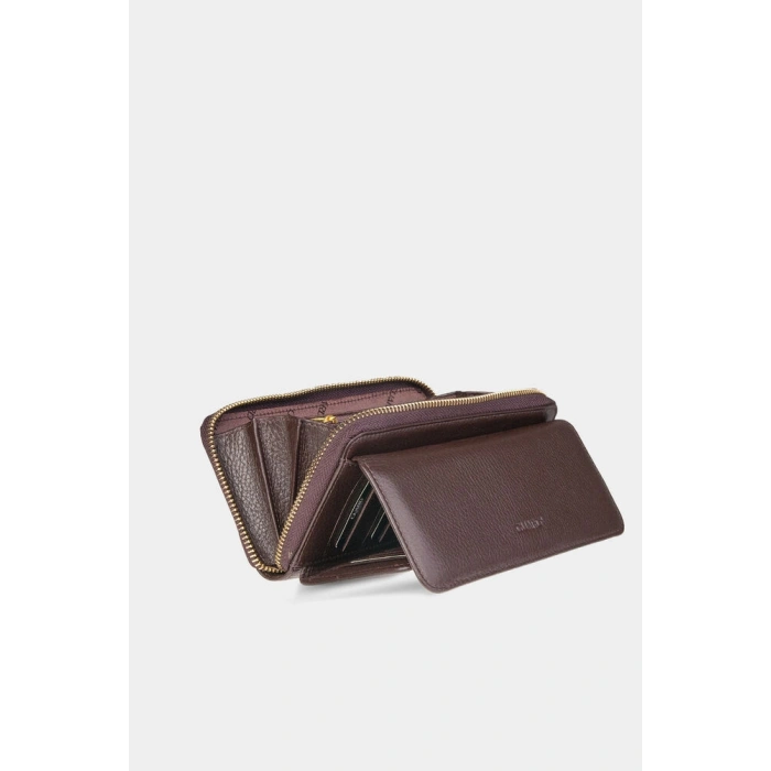 Guard Kahverengi Deri Bayan Cüzdanı