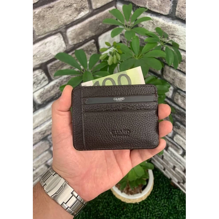 Guard Kahverengi Deri Kartlık
