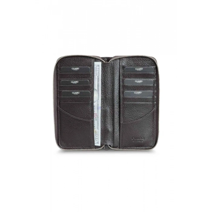 Guard Kahverengi Fermuarlı Portföy Cüzdan