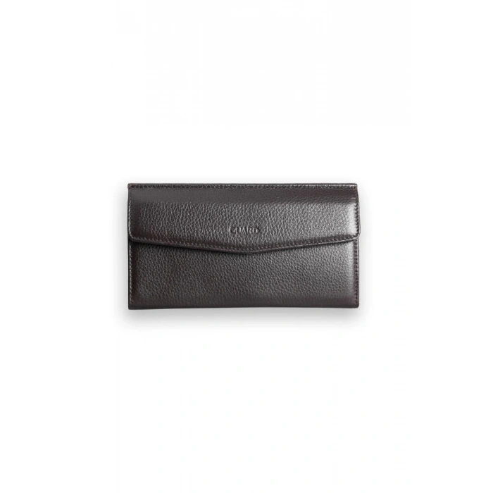 Guard Kahverengi Telefon Girişli Deri Bayan Cüzdanı