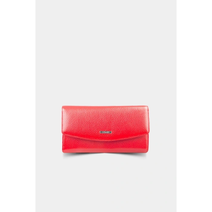 Guard Kırmızı Fermuarlı Deri Bayan Cüzdanı