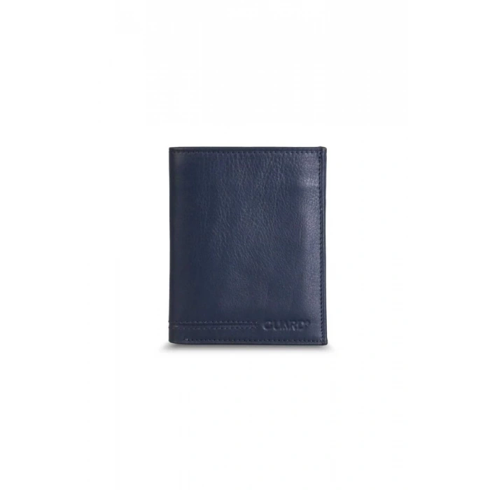Guard Lacivert Çapraz Kart Bölmeli Derİ Erkek Cüzdanı