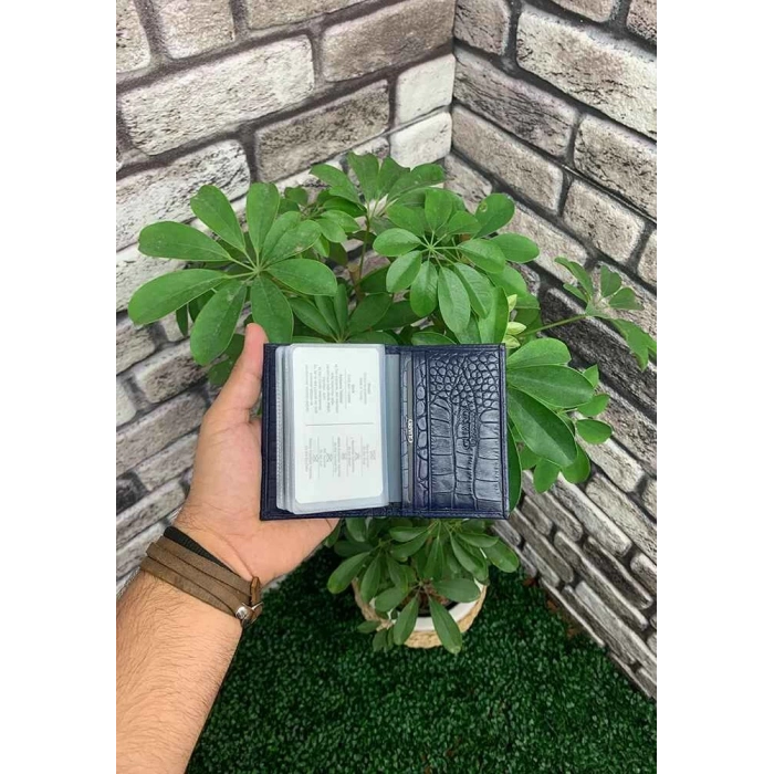 Guard Lacivert Croco Desenli Lastikli Spor Kartlık