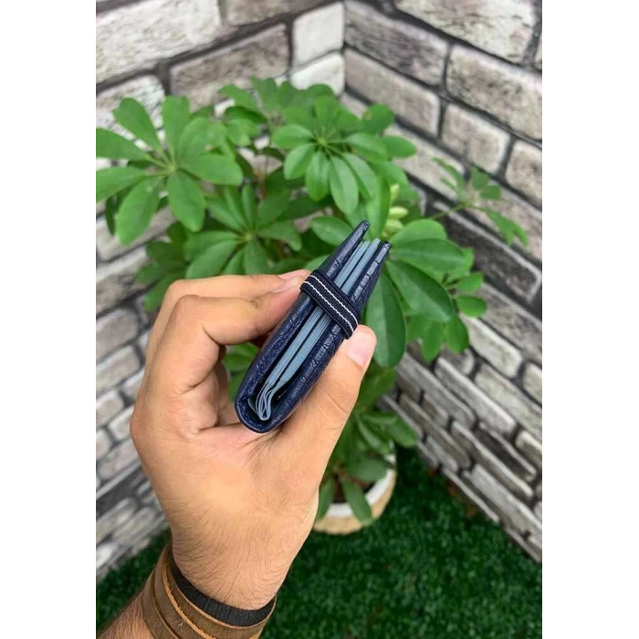 Guard Lacivert Croco Desenli Lastikli Spor Kartlık