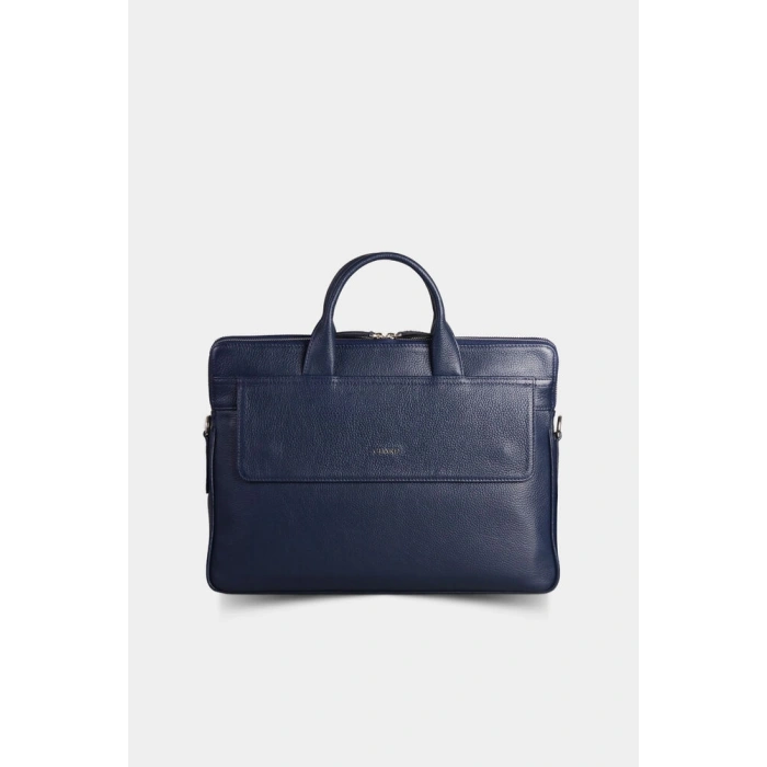 Guard Lacivert Deri Laptop Çantası