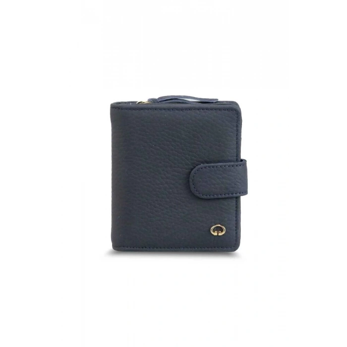 Guard Lacivert  Mat Çok Bölmeli Şık Deri Bayan Cüzdanı