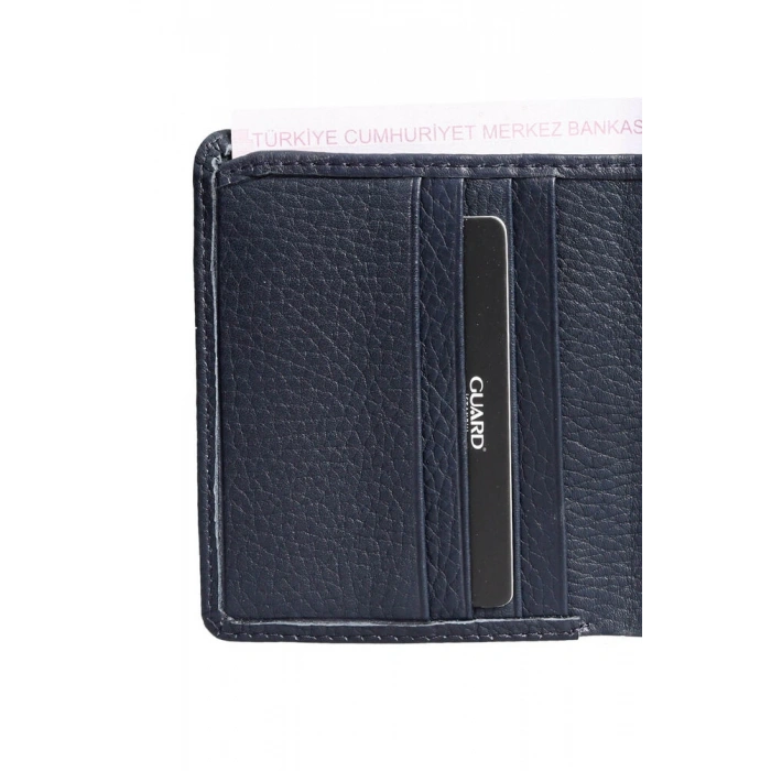Guard Lacivert  Minimal Spor Deri Erkek Cüzdanı