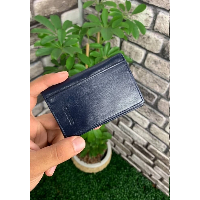 Guard Lacivert Temi Nappa Deri Kartlık