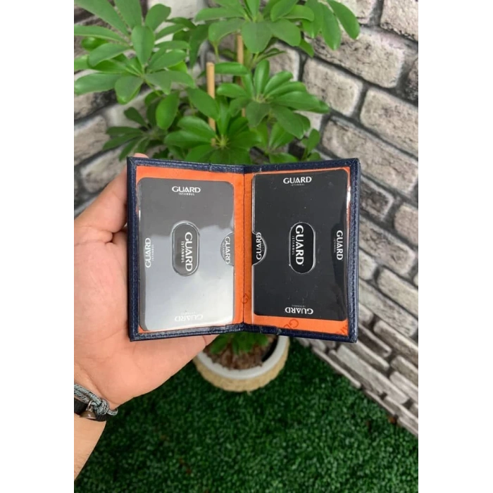 Guard Lacivert Temi Nappa Deri Kartlık