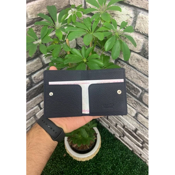 Guard Lacivert Patlı Tasarım Deri Kartlık