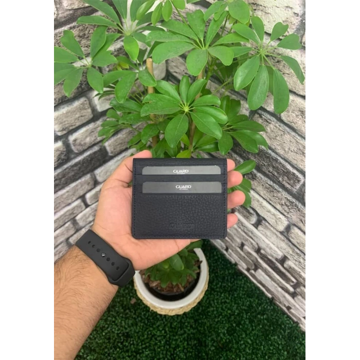 Guard Lacivert Patlı Tasarım Deri Kartlık