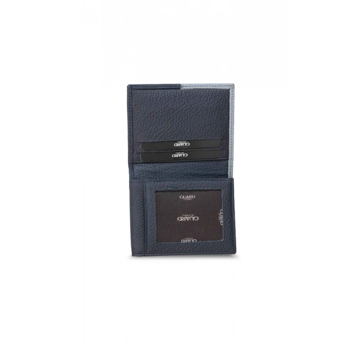 Guard Mat Lacivert/Gri Deri Erkek Cüzdan