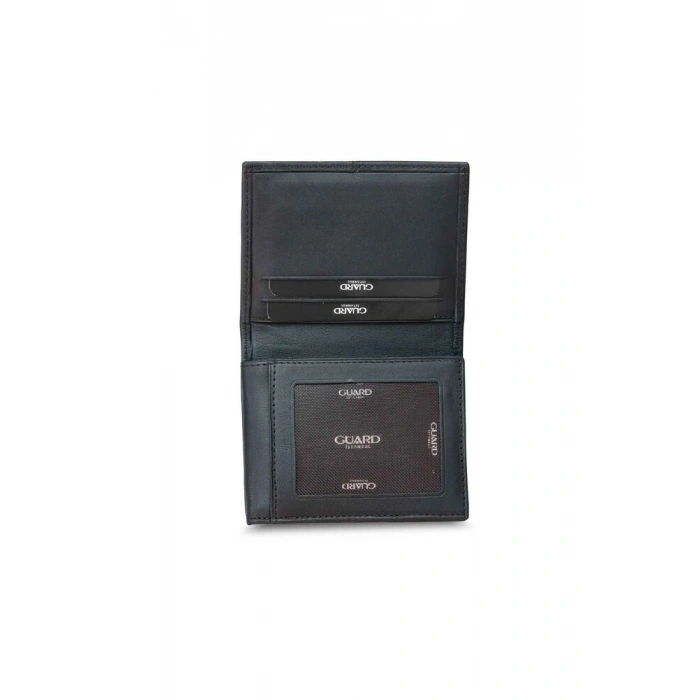 Guard Mat Siyah Deri Erkek Cüzdan