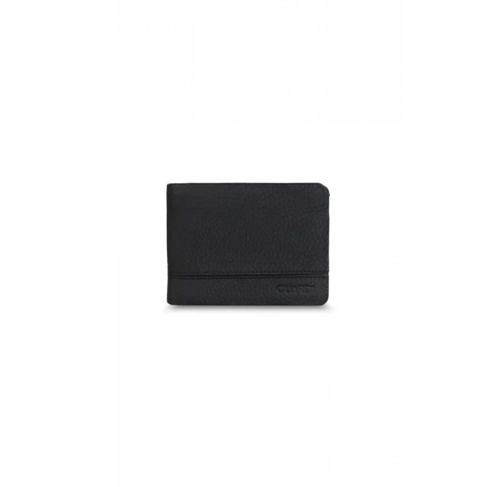 Guard Mat Siyah Deri Erkek Cüzdanı