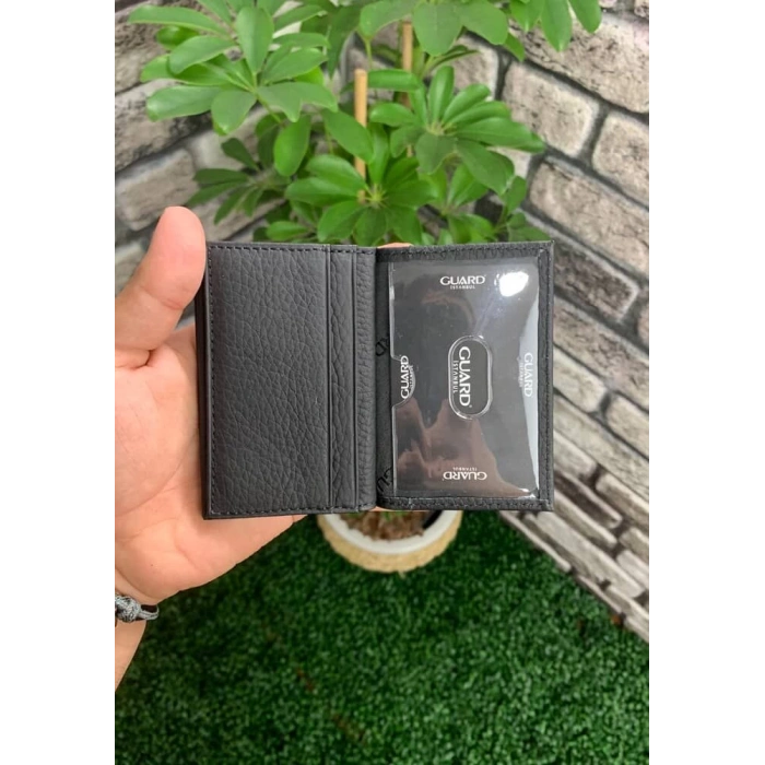 Guard Mat Siyah Deri Kartlık